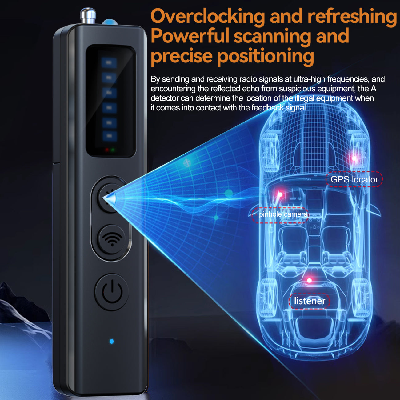 Professional Hidden Camera and RF Signal Detector for Home, Office, and Travel