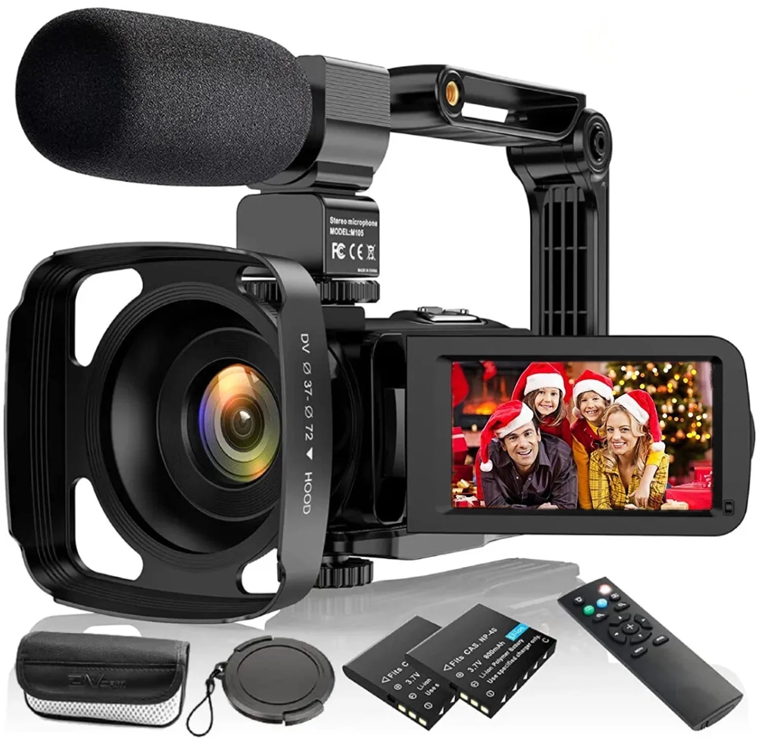 4K Digital Video Camera Camcorder for YouTube Vlogging with 48MP and 16X Digital Zoom