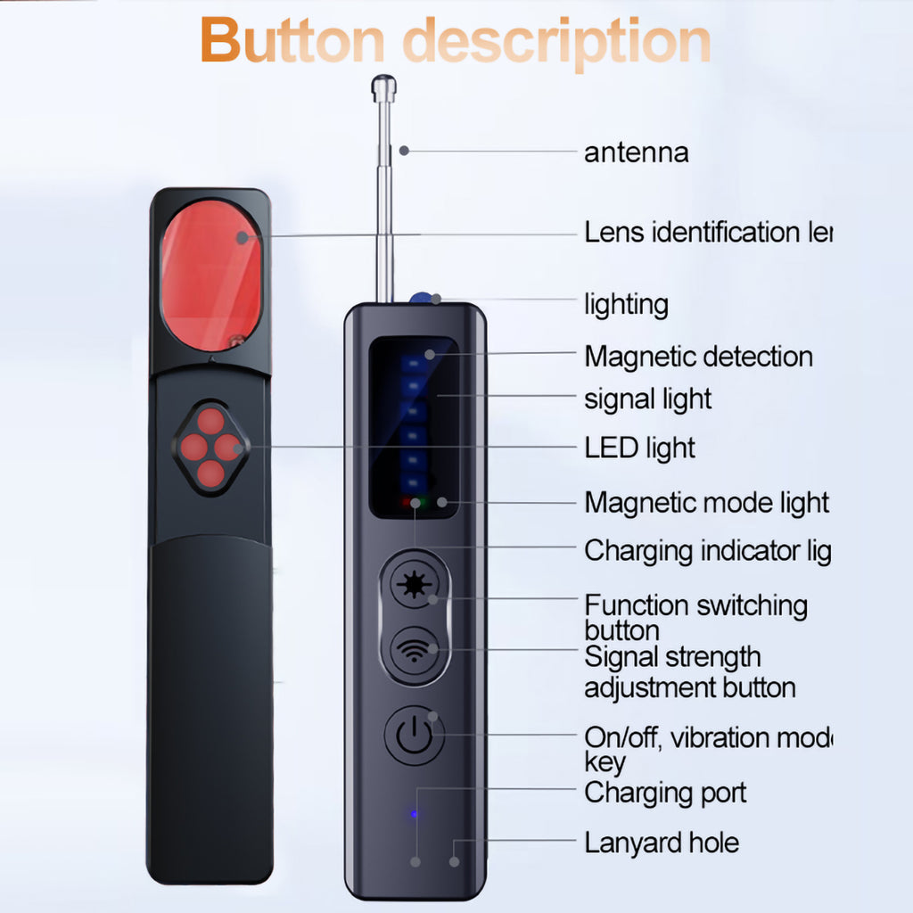 Professional Hidden Camera and RF Signal Detector for Home, Office, and Travel