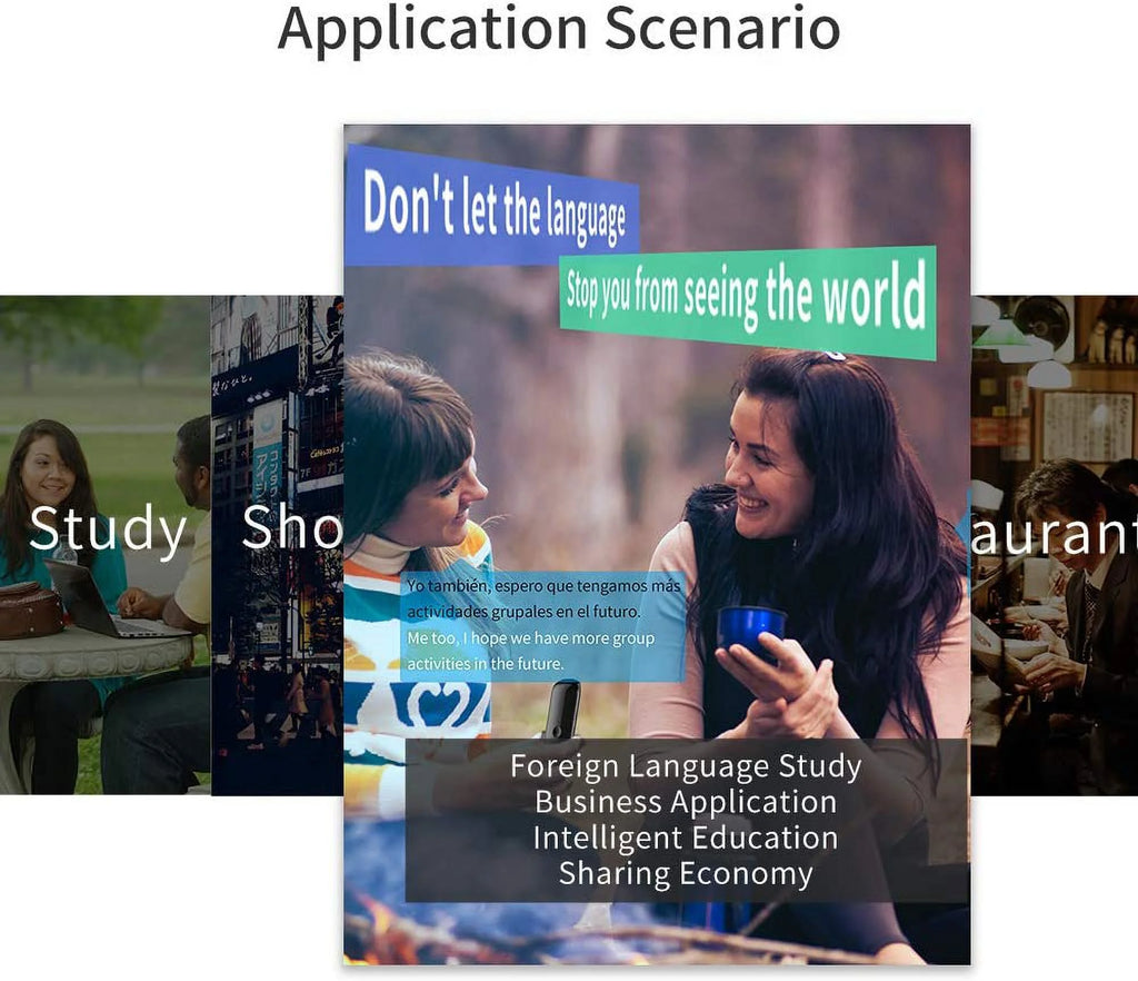 Portable Language Translator Device with Real-Time 2-Way Translation for 72+ Languages - Ideal for Travel, Learning, Business, and Communication