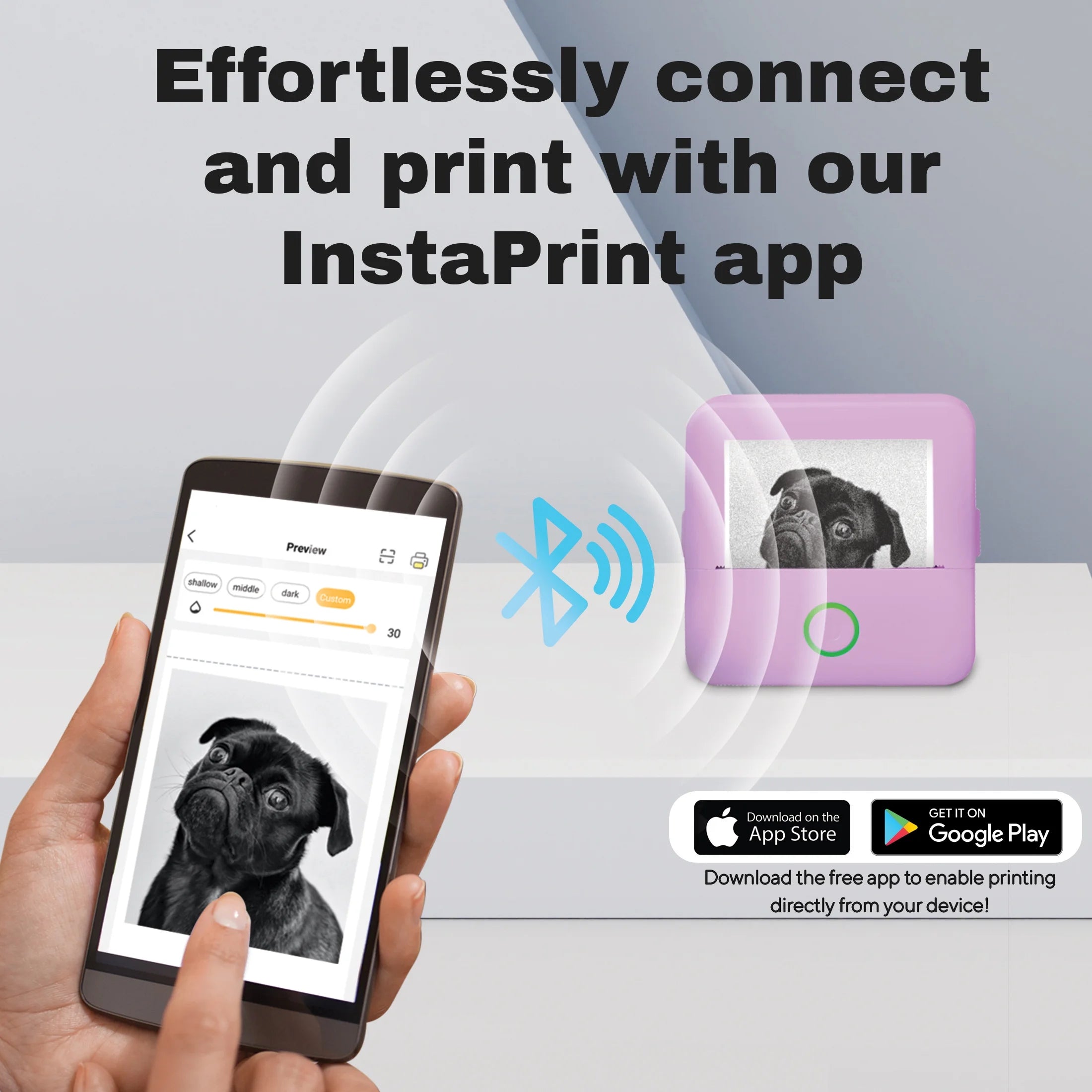 CTP500 Wireless Mini Portable Inkless Thermal Printer and Label Maker with Paper for Android and iOS (Purple)