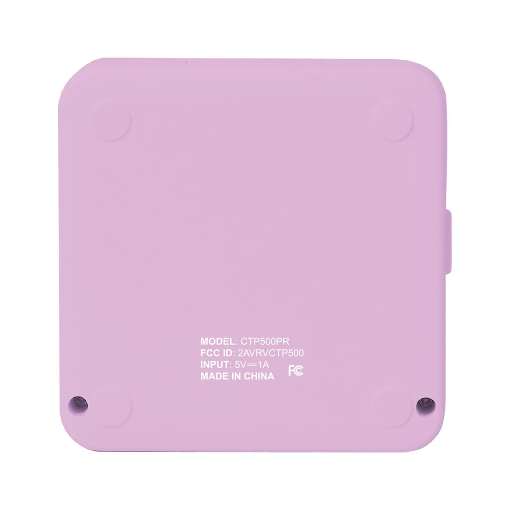 CTP500 Wireless Mini Portable Inkless Thermal Printer and Label Maker with Paper for Android and iOS (Purple)