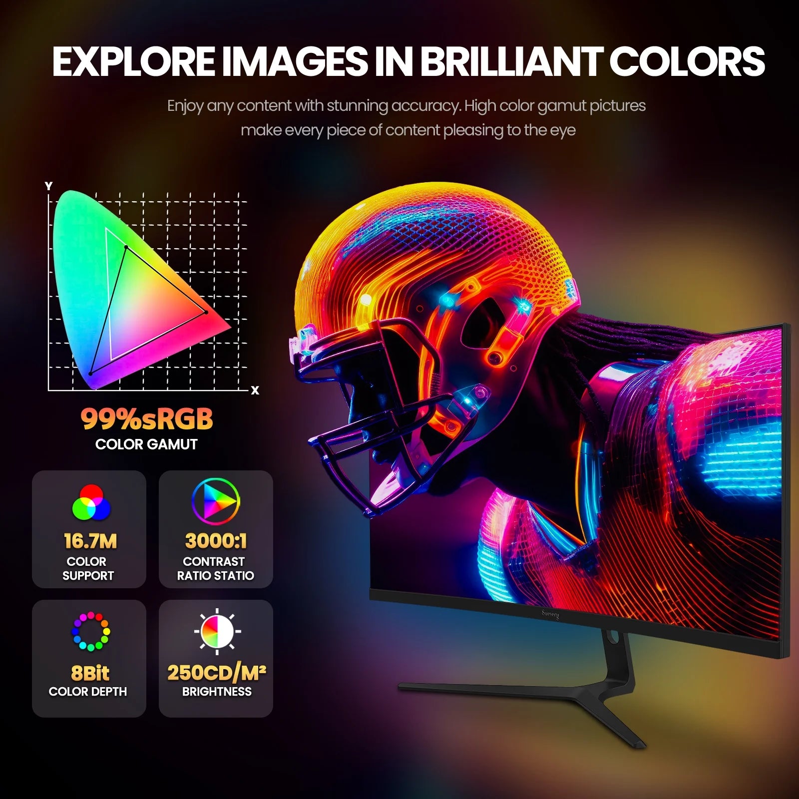 30-Inch 200Hz Curved Gaming Monitor, WFHD 2560x1080, 1500R, 21:9 Aspect Ratio, FreeSync, Low Blue Light, Wall-Mountable, HDMI/DisplayPort, Black