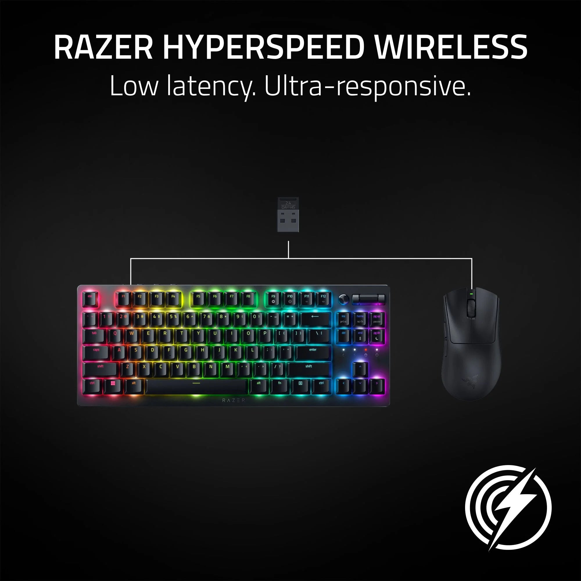 Razer DeathAdder V3 Hyperspeed Wireless Optical Gaming Mouse - Black