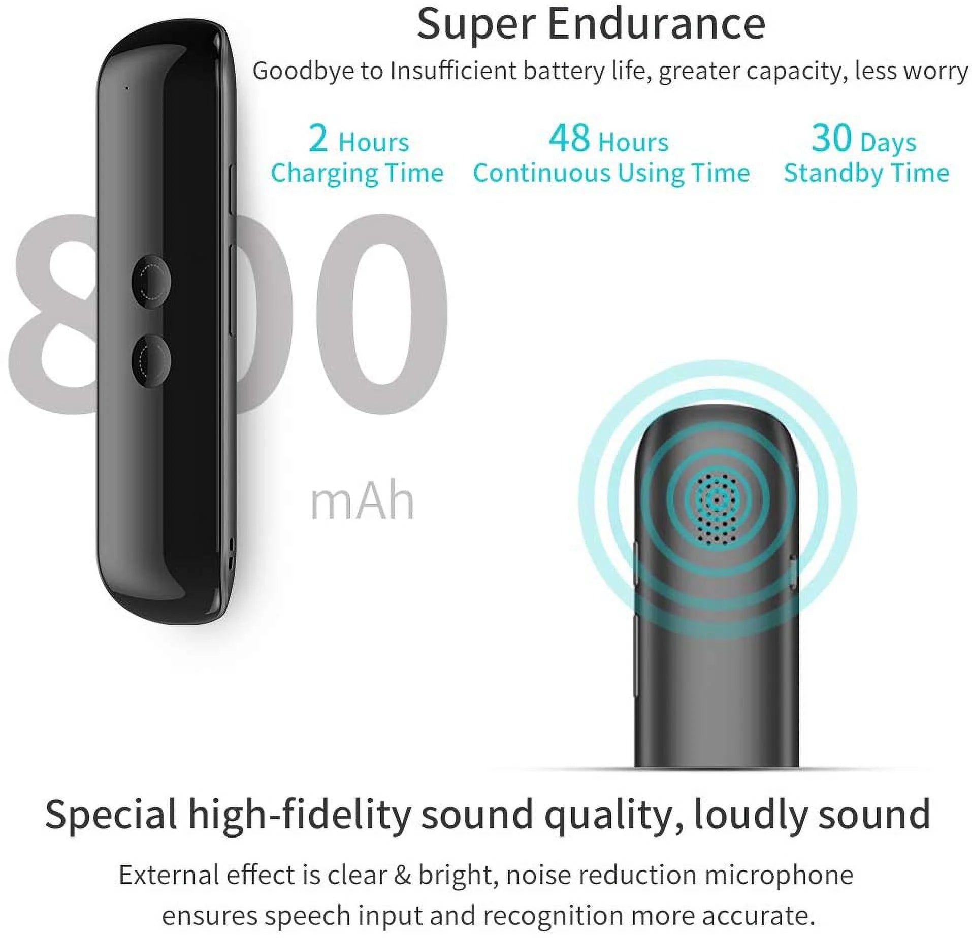 Portable Language Translator Device with Real-Time 2-Way Translation for 72+ Languages - Ideal for Travel, Learning, Business, and Communication
