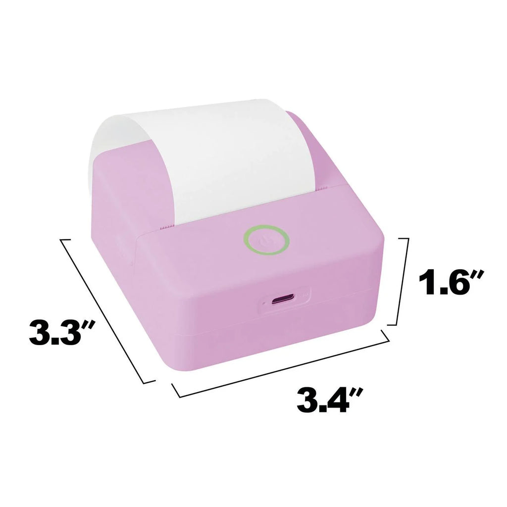 CTP500 Wireless Mini Portable Inkless Thermal Printer and Label Maker with Paper for Android and iOS (Purple)
